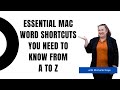 Essential Mac Word Shortcuts You Need to Know from A to Z
