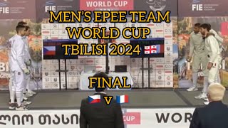 Gold Czech V France L Mens Epee Team Fencing World Cup Tbilisi 2024