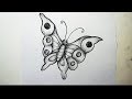 How to draw a butterfly focal pencil