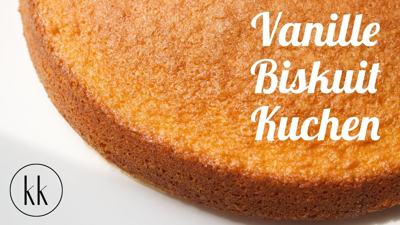 Vanille Biskuit Kuchen (Tortenboden) - Rezept [Kochklub] - YouTube