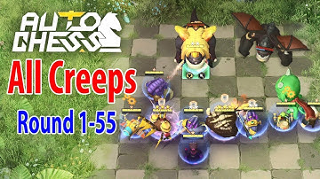 Auto Chess Mobile - All Neutral Creep Rounds (Round 1 to 55 Final)