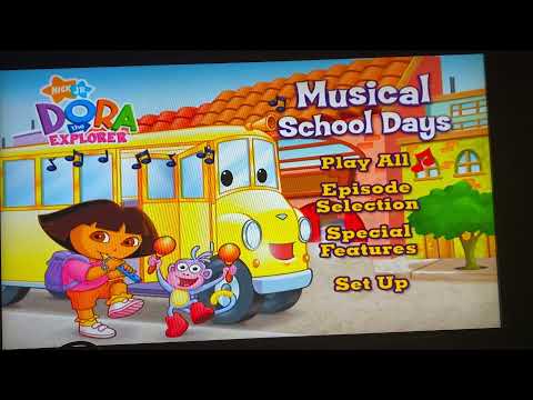 Dora The Explorer: Musical School Days 2007 DVD Menu Walkthrough