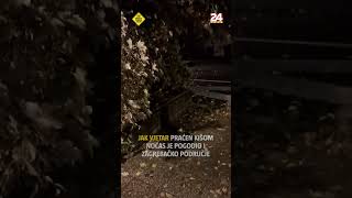 Strašno nevrijeme pogodilo je Zagreb, jak vjetar čupao stabla: 'Oštećeno je i nekoliko auta'