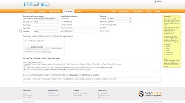 Scan widget - ScanCircle Partner Program