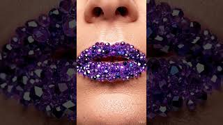 AI ASMR Tanzanite Lipstick Transformation #aiasmr #relaxing #makeup #satisfying #lipstick #ytshorts