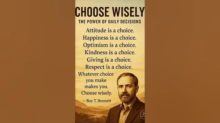 Choose Wisely – The Power of Daily Decisions | Roy T. Bennett #jpaicreations #motivation #quotes