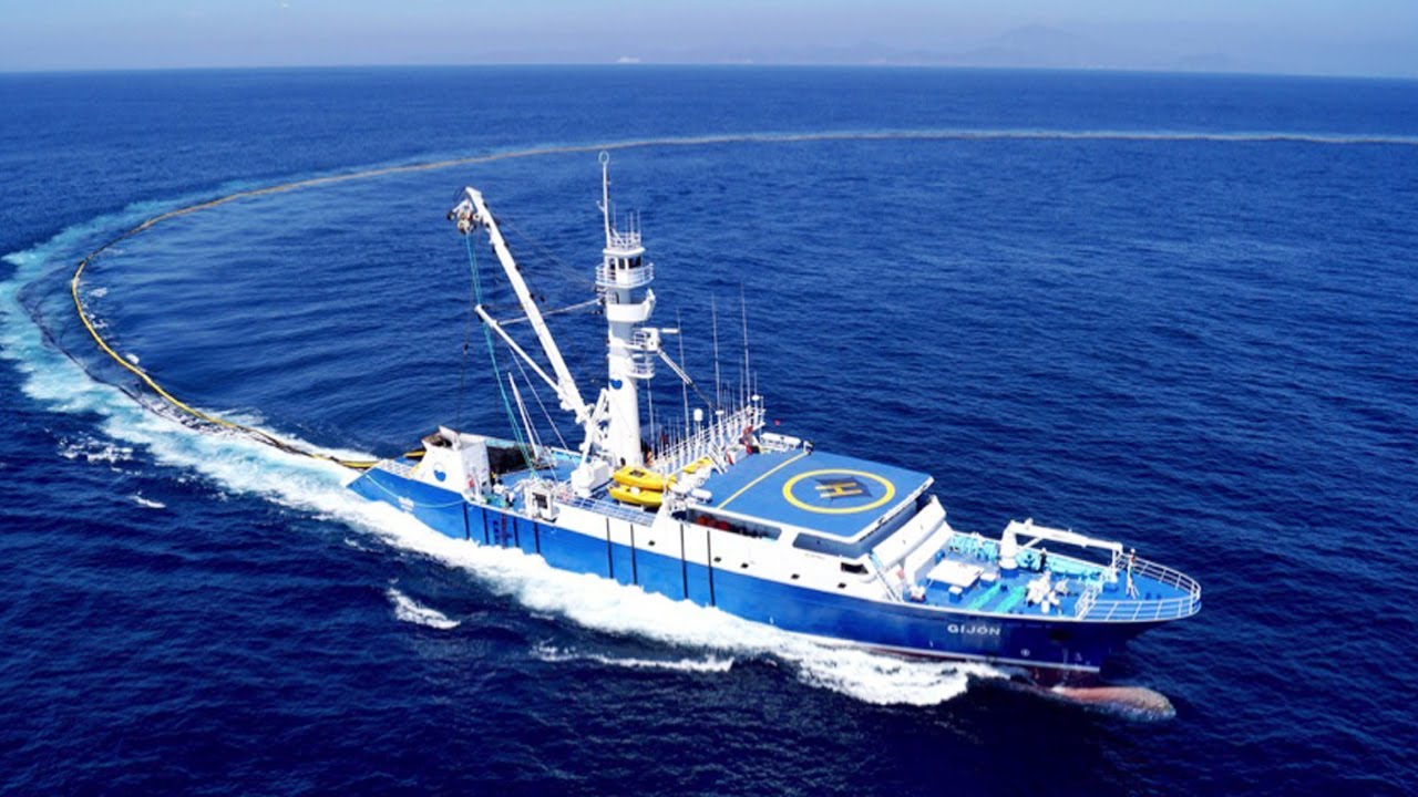 Amazing Catching Thousands Tons Of Tuna Fish With Modern Big Boat 