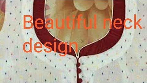 Beautiful neck design using foam buttons and Dori piping