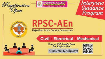 Online/Offline Interview For RPSC AEn | Interview Guidance Programme For RPSC Assistant Engineer