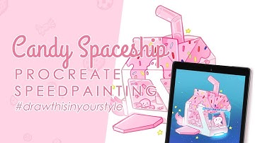 Hello Monster | Procreate | Speed painting 14 - Spaceship #drawthisinyourstyle #kawaii #procreate