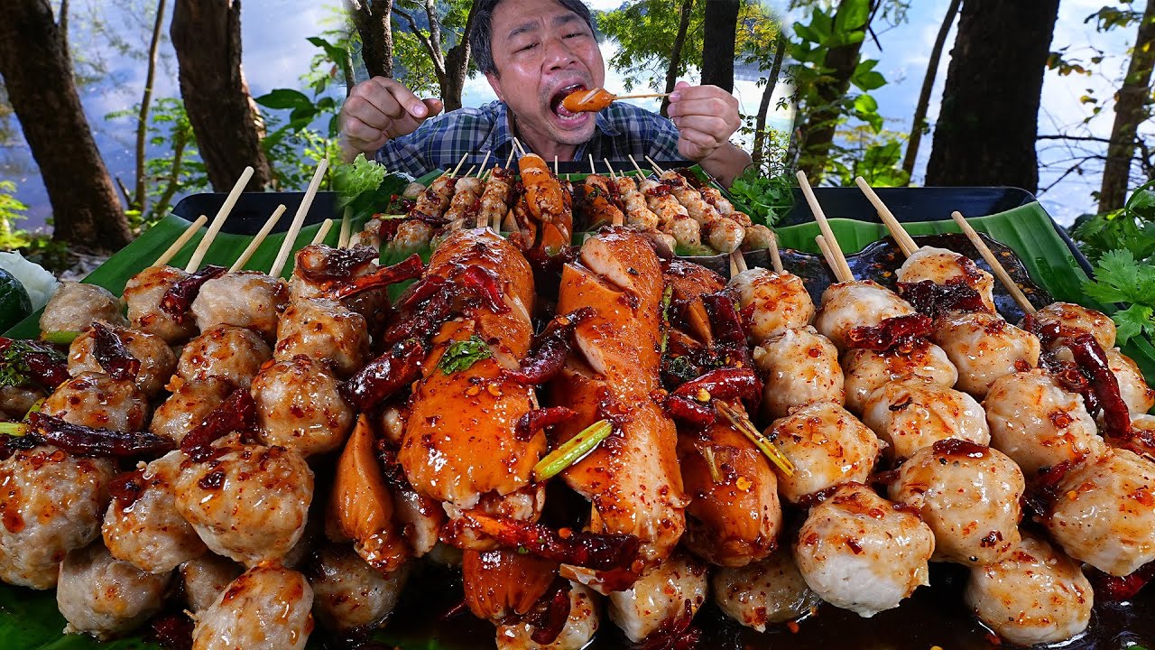 ลูกชิ้นเอ็น หมู/เนื้อ ฮอทดอก 25ไม้ กับน้ำจิ้มมะขามเปี๊ยะรสเด็ดแซ่บๆ-10-12-2023-