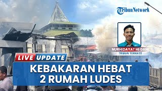 Penampakan 2 Rumah di Kompleks Masjid Kesultanan Bacan Ludes Terbakar, Ada Tumpahan Minyak Tanah