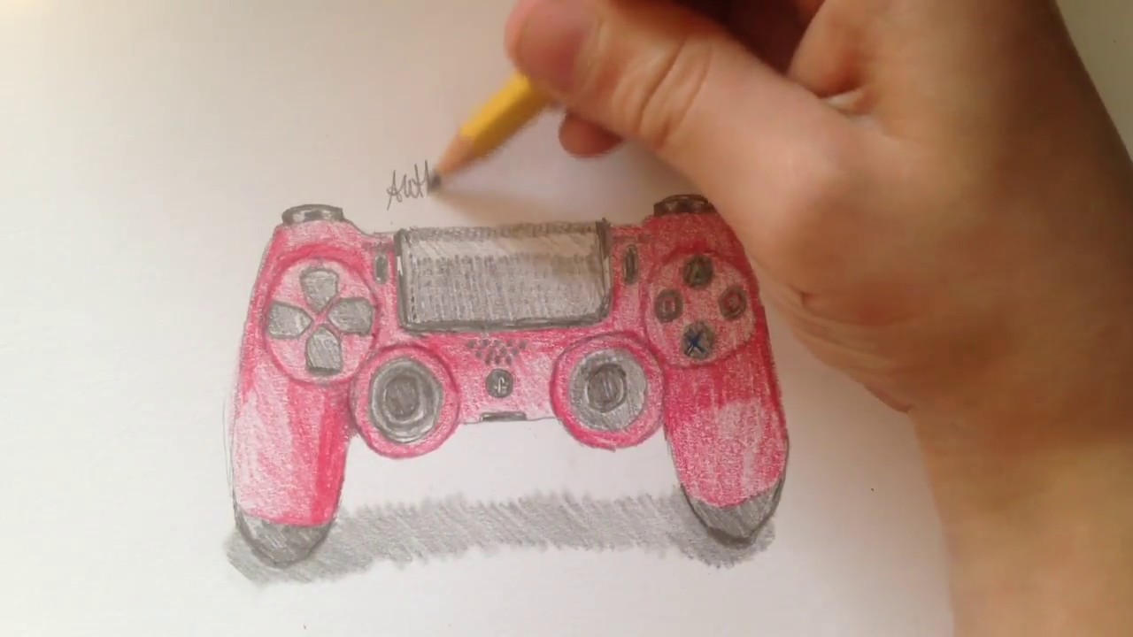 Drawing a PS4 controller - YouTube