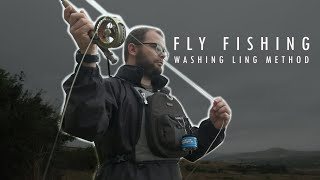 Fly fishing for rainbow trout Washing line method Verlorenkloof South Africa