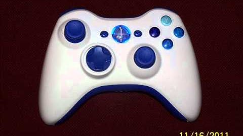 Custom Blue and White xbox 360 controller