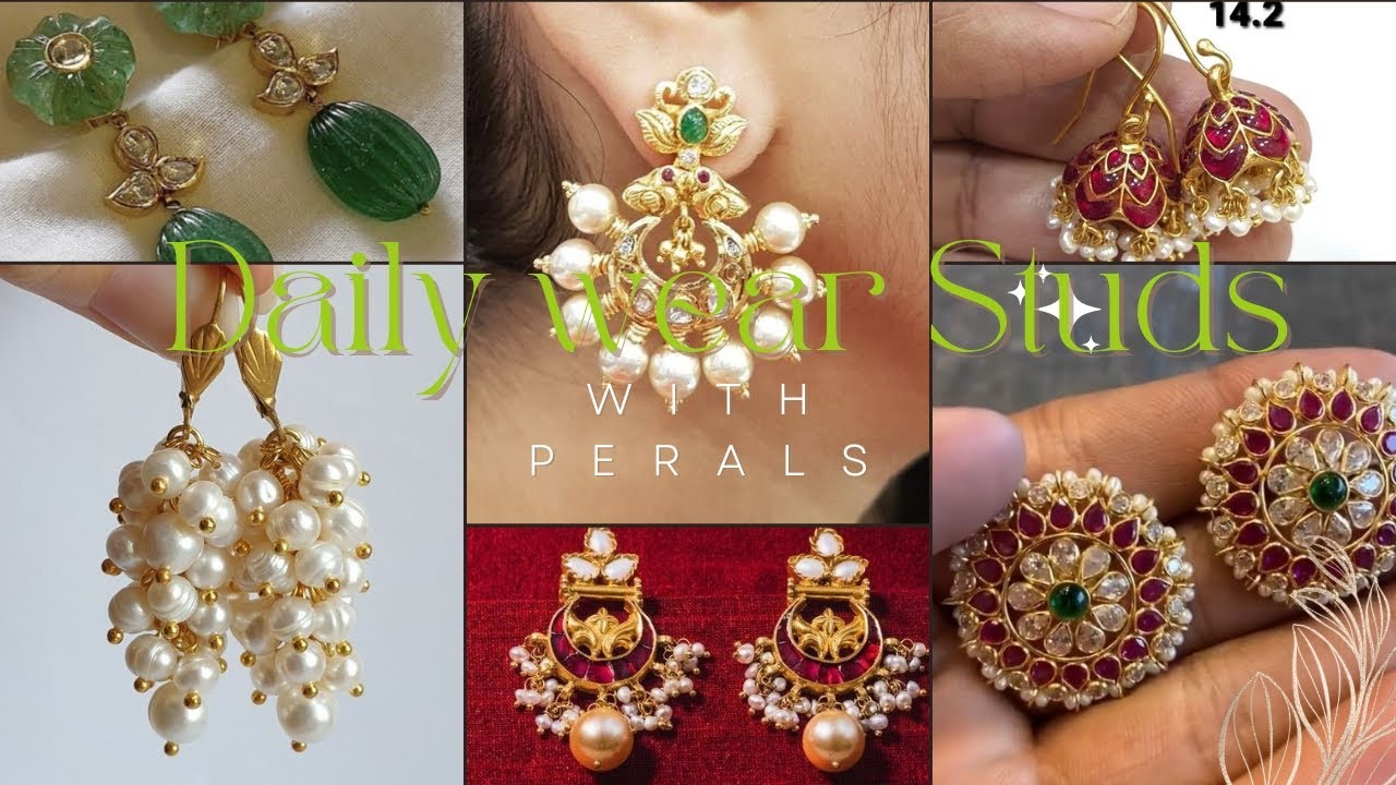 Gold Earrings Buttalu Temple Jewelry - Jewellery Designs | Temple  jewellery, Gold jewelery, Gold pearl jewelry