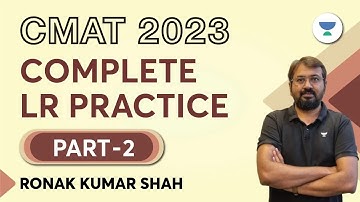CMAT 2023 - Complete Logical Reasoning Practice-02 | Ronak Shah #cmat2023