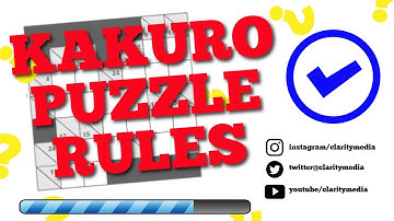 Kakuro Puzzle Rules