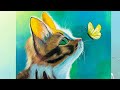 Cat Acrylic Painting | How to Paint a Cat | Step by Step Acrylic Painting Tutorial