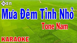 Karaoke Mưa Đêm Tỉnh Nhỏ Tone Nam Nhạc Sống | Beat Chuẩn Được Hát Nhiều Nhất