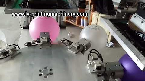Fully automatic double color rotary screen printing machine for latex balloons