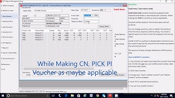 GST Inventory Software | DEBIT NOTE/PURCHASE RETURN