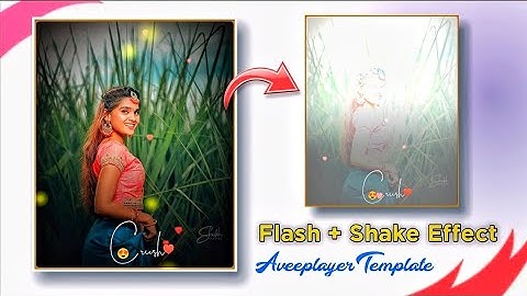 🔥Flash + Shake Effect Aveeplayer Template Editing Tutorial |New trending flash effect status editing