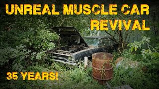 ABANDONED Muscle Car Revival! First Start in 35 years!  Part 1