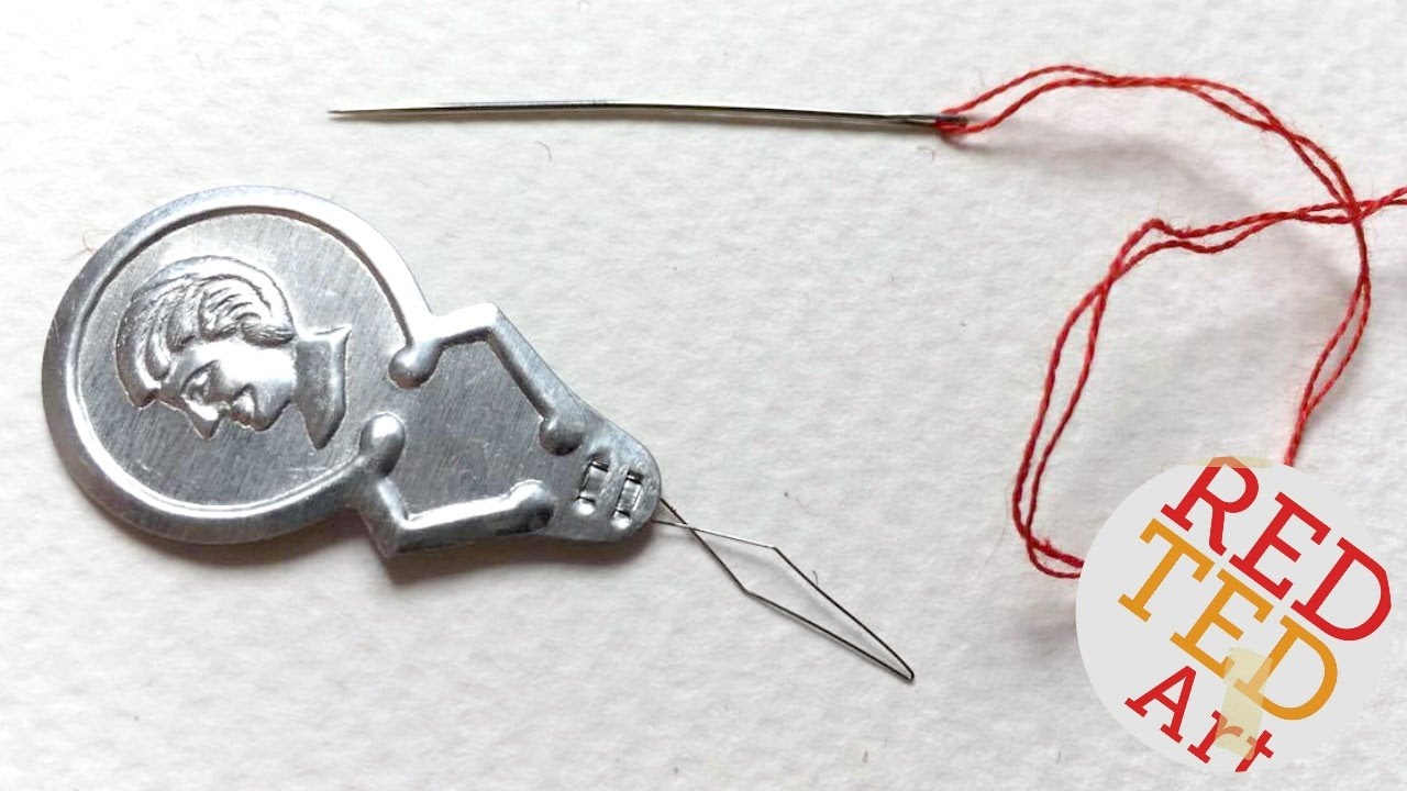 How to use a needle threader (Craft Basics) 