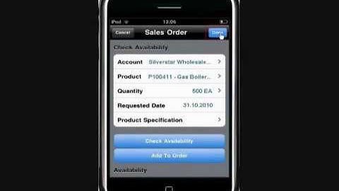 SAP Business ByDesign   Creating a Sales Order VA02 ECC6 using the iPhone~~MsayedSAP