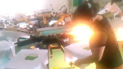 Manual rotary screen printing machone Using video-3