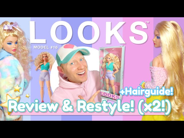 Barbie LOOKS (2023) Model 16 Review & 2 Restyles! (+Hair