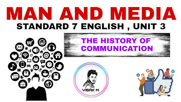 MAN AND MEDIA STANDARD 7 ENGLISH | HISTORY OF COMMUNICATION SYSTEM | kite Victers class 7 | VISAK M