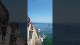 Pulando da pedra do Leme RIO DE JANEIRO