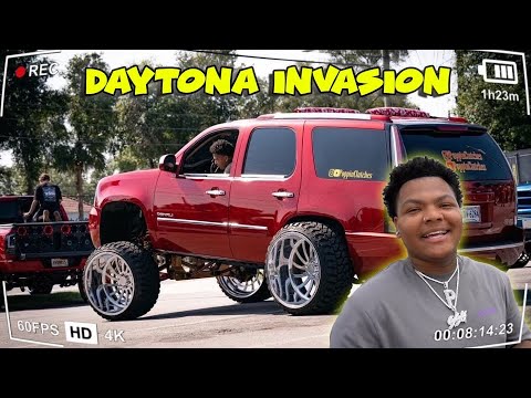 Lifted Trucks Invaded Daytona BURN OUTS SQUATTED TRUCK TAKE OVER 