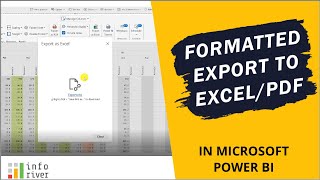 formatted export to excel/pdf in microsoft power bi