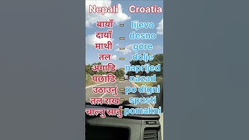 Croatia to Nepali language #croatianlanguage #shorts #croatia