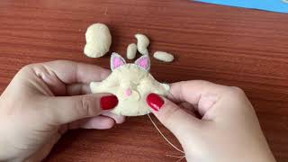 Hand made! Котик из фетра. Felt kitty. Part 4