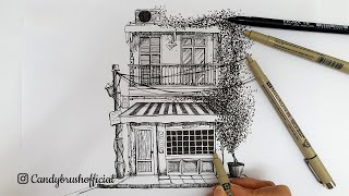 Pen & Ink Urban Sketching Series, An Old Shop