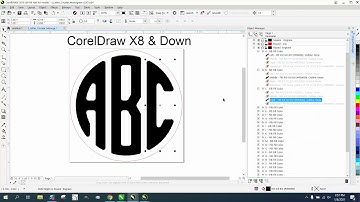 Corel Draw Tips & Tricks Monogram Font WOW Part 2 X8 and down