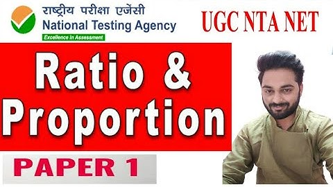 Ratio and proportion concept ( part-1) || Problems on Ratio  NTA NETJRF GATE | Net paper 1| UGC NET