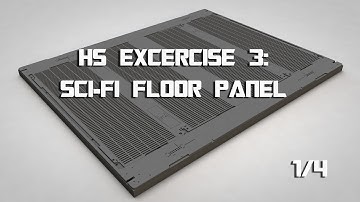 HS Excercise 03: Detailed SciFi Floor Panel 1/4 | Cinema 4D Tutorial