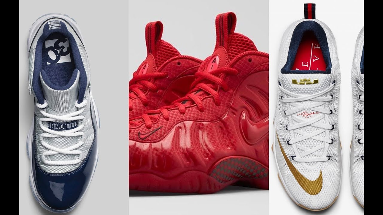 LeBron 12 Low USA, Red Foams, Jordan 11 Low "Grey Mist", Pure Platinum