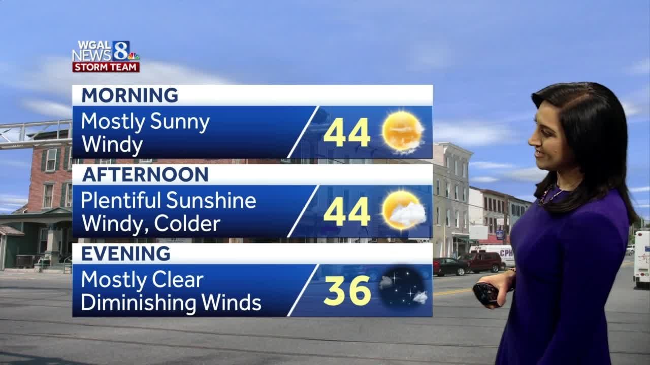 Windy and colder today; cool start to the weekend - YouTube