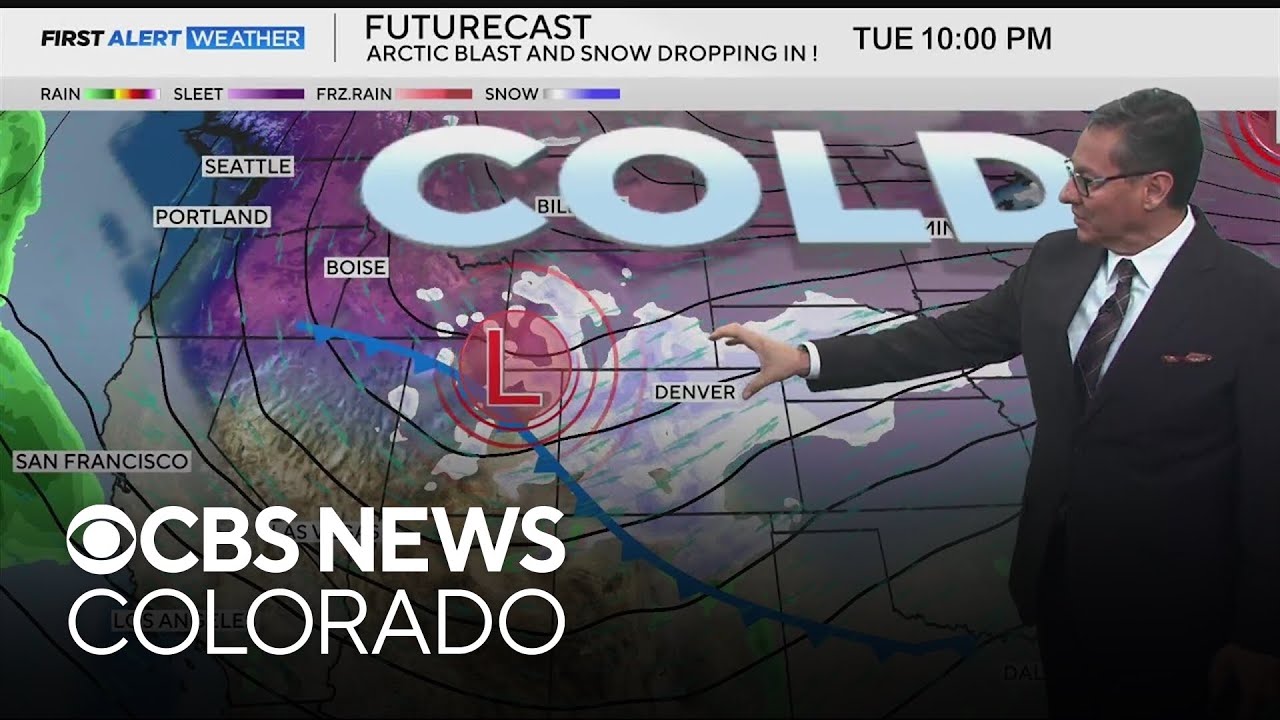 Arctic Cold and snow dropping into the Colorado Rockies for 3 days ...
