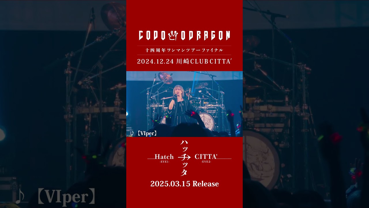 「【VIper】」コドモドラゴン 14周年 ONEMAN TOUR「ハッチッタ Hatch→CITTA' -EVE 2-」TOUR FINAL