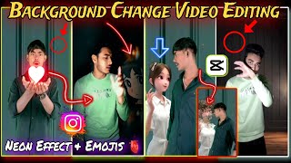 Neon Effect Video Editing Tutorial | Light Effect Background Change | Neon Sticker Video Editing