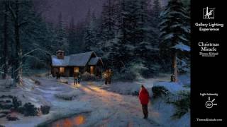 Christmas Miracle - Gallery Lighting Experience
Learn more about Christmas Miracle at
https://thomaskinkade.com/shop/gallery-wrapped-canvas/14-x-14-gallery-wrapped-canvas/christmas-miracle-14-x-14-gallery-wrapped-canvas/
This is a simple demonstration of the Thomas Kinkade light dimming effect that can be seen in person at any local Thomas Kinkade Gallery. The effect, which is a trademark of almost all Thomas Kinkade paintings occurs when you slowly bring down the light illuminating the painting. The effect really feels as if the sun is setting inside of the painting, its amazing! The sky begins to illuminate, sun patches on the ground really stand out and the windows of cottages seem glow brilliantly as if somebody’s at home. Is it an optical illusion or magic? Visit your local Thomas Kinkade Gallery and let us know what you think.
About the Image:
Featuring Thomas Kinkades best-loved images, our Gallery Wraps are perfect for any space. Each wrap is crafted with our premium canvas reproduction techniques and hand wrapped around a deep, hardwood stretcher bar. Hung as an ensemble or by itself, this frame-less presentation gives you a versatile way to display art in your home.
Gallery Locator
https://thomaskinkade.com/customer-service/galleries/ Christmas Miracle - Gallery Lighting Experience