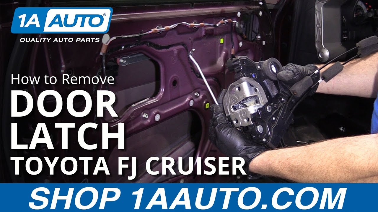 How To Replace Front Door Latch 07 14 Toyota Fj Cruiser Youtube