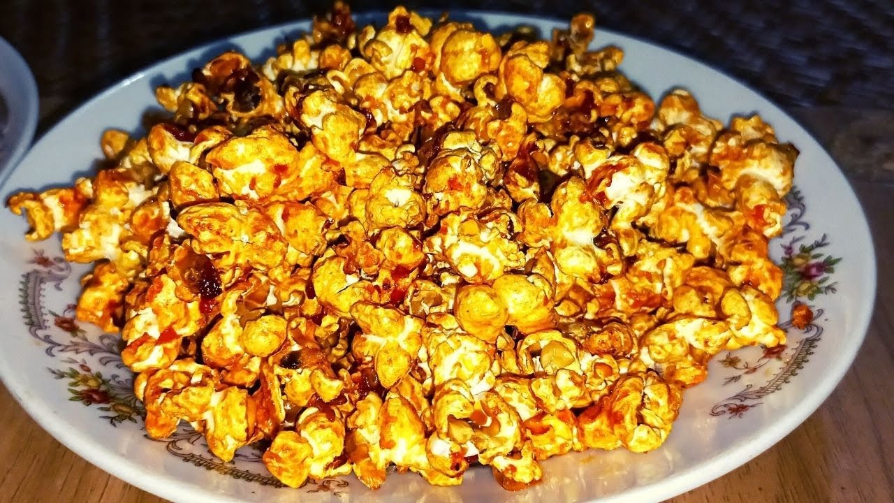 How to make spicy popcorn recipe/ yummy popcorn recipes - YouTube